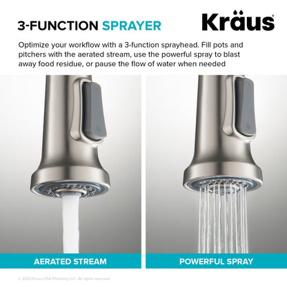 KRAUS Britt Touchless Pull-Down Single Handle Faucet in Matte Black