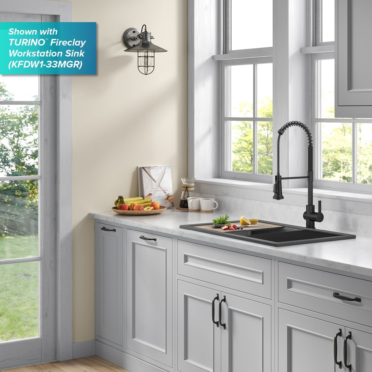 KRAUS Britt Touchless Pull-Down Single Handle Faucet in Matte Black