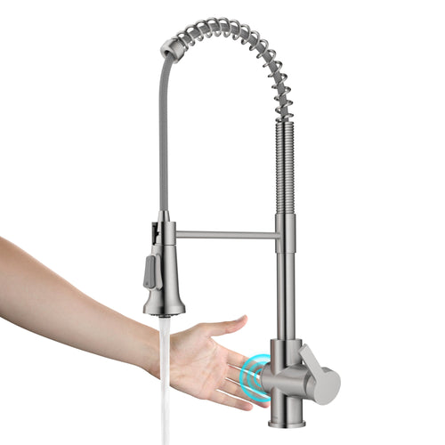 KRAUS Britt Touchless Pull-Down Single Handle Faucet in Spot Free Stainless Steel - KSF-1691SFS