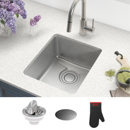 KRAUS Dex 17" Undermount16 Gauge Stainless Steel Kitchen Sink with VersiDrain - KD1US17B