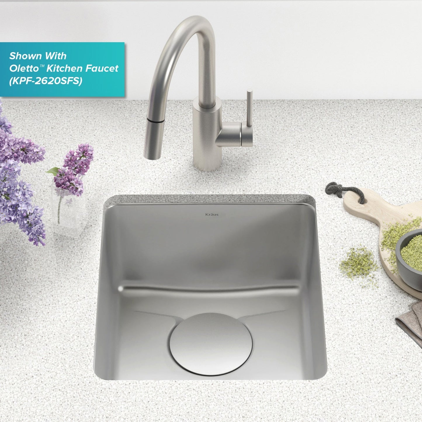 KRAUS Dex 17" Undermount16 Gauge Stainless Steel Kitchen Sink with VersiDrain - KD1US17B