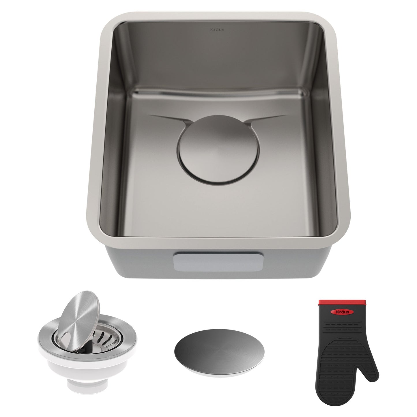 KRAUS Dex 17" Undermount16 Gauge Stainless Steel Kitchen Sink with VersiDrain - KD1US17B