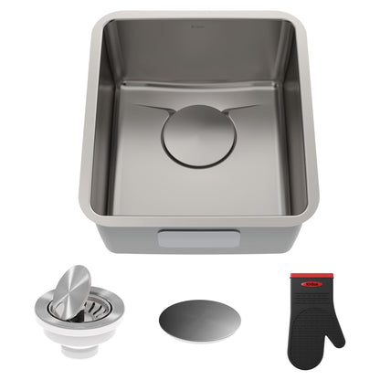 KRAUS Dex 17" Undermount16 Gauge Stainless Steel Kitchen Sink with VersiDrain - KD1US17B