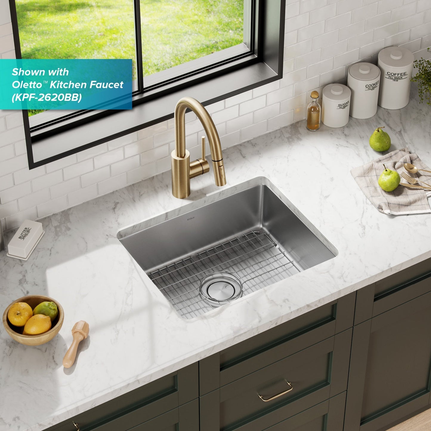 KRAUS Dex 21" Undermount 16 Gauge Stainless Steel Kitchen Sink - KA1US21B
