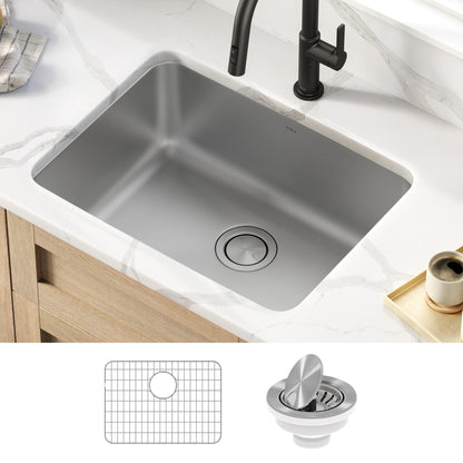 KRAUS Dex 25" Undermount 16 Gauge Stainless Steel Kitchen Sink - KA1US25B