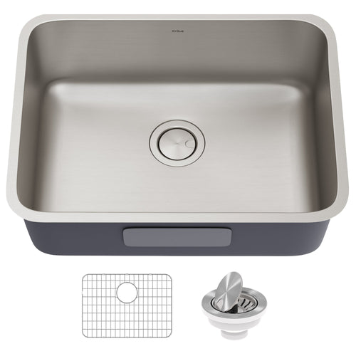 KRAUS Dex 25" Undermount 16 Gauge Stainless Steel Kitchen Sink - KA1US25B