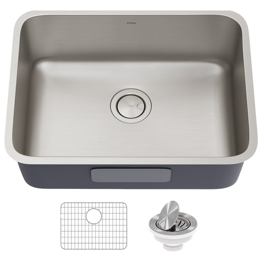 KRAUS Dex 25" Undermount 16 Gauge Stainless Steel Kitchen Sink - KA1US25B