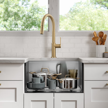 KRAUS Kore 21" Undermount Workstation 16 Gauge Stainless Steel Single Bowl Kitchen Sink with Accessories