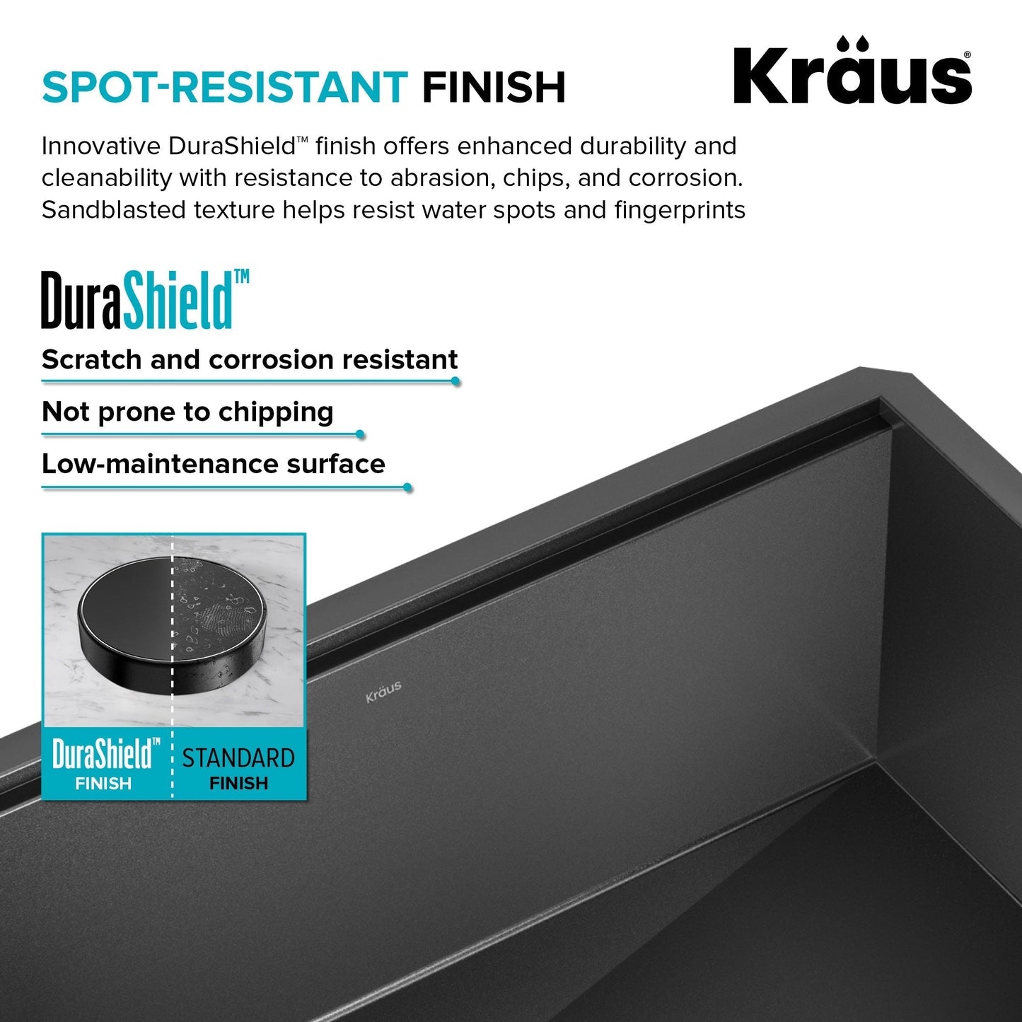 KRAUS Kore Workstation 17" Undermount 16 Gauge Bar or Prep Sink in PVD Gunmetal - KWU1101-17-PGM