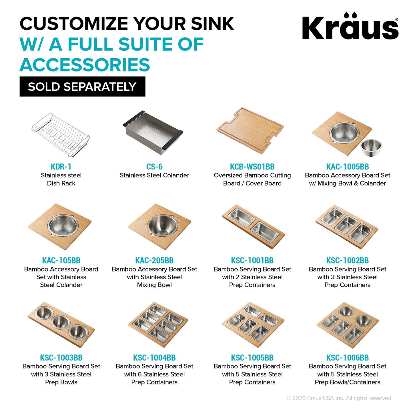 KRAUS Kore Workstation 33" Drop-In 16 Gauge Single Bowl Kitchen Sink in PVD Gunmetal