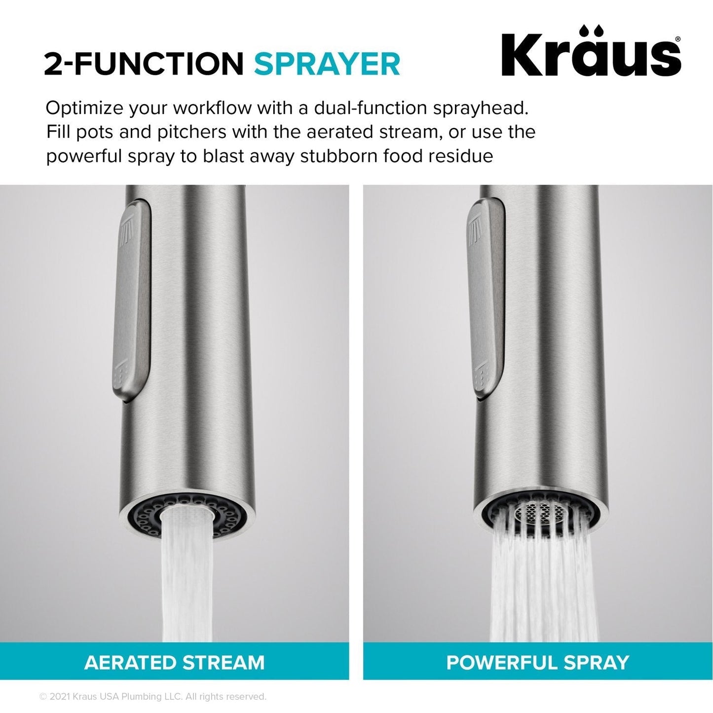 KRAUS Oletto Contemporary Single-Handle Touch Activated with Pull Down Sprayer in Matte Black