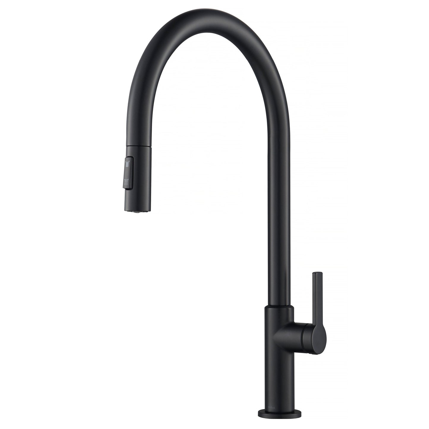 KRAUS Oletto High-Arc Single Handle Pull-Down Kitchen Faucet in Matte Black - KPF-2821MB