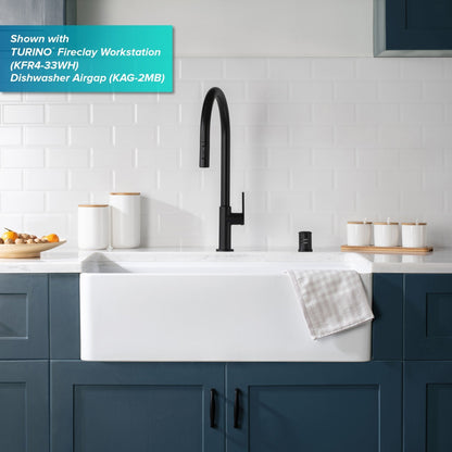 KRAUS Oletto High-Arc Single Handle Pull-Down Kitchen Faucet in Matte Black - KPF-2821MB