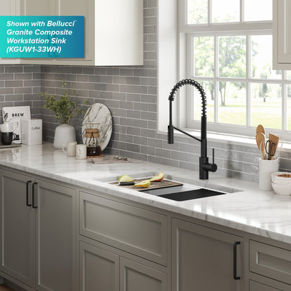 KRAUS Oletto Touchless Pull-Down Single Handle Faucet in Matte Black - KSF-2631MB