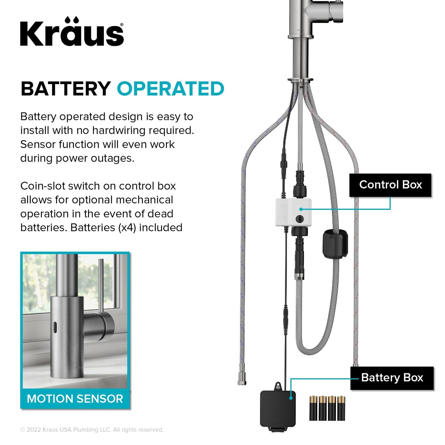 KRAUS Oletto Touchless Pull-Down Single Handle Faucet in Spot Free Stainless Steel - KSF-2631SFS