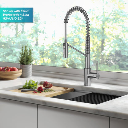 KRAUS Oletto Touchless Pull-Down Single Handle Faucet in Spot Free Stainless Steel - KSF-2631SFS