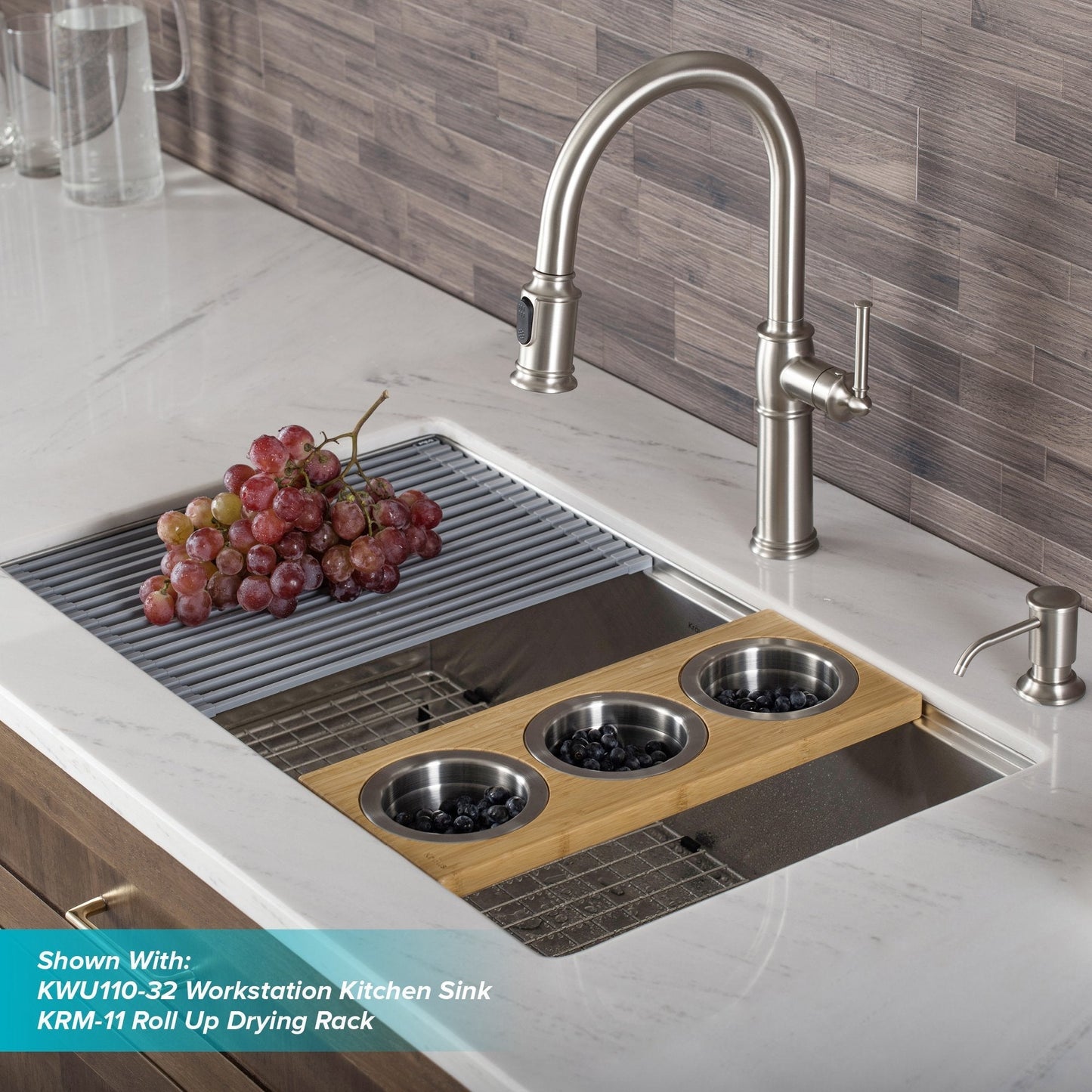 KRAUS Sellette Traditional Single Handle Pull-Down Kitchen Faucet in Spot Free Stainless Steel