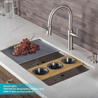 KRAUS Sellette Traditional Single Handle Pull-Down Kitchen Faucet in Spot Free Stainless Steel