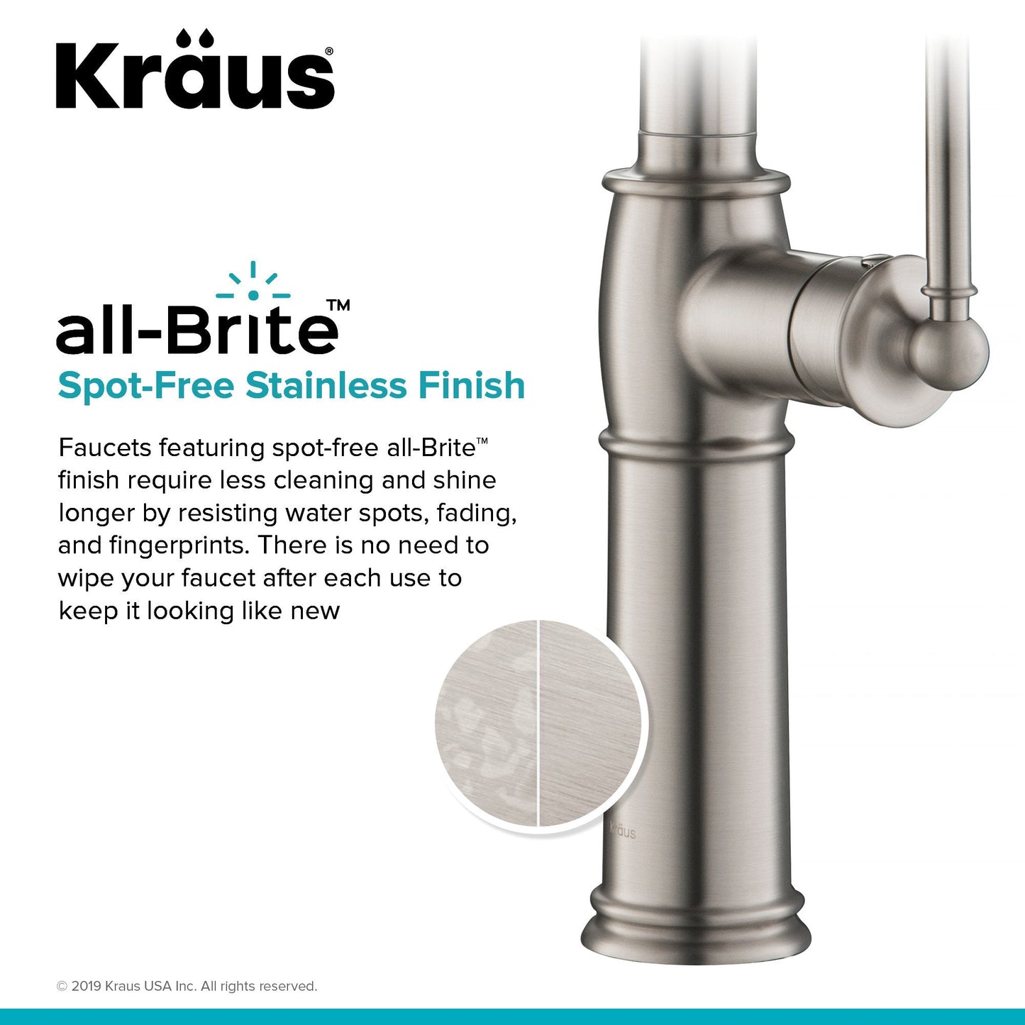 KRAUS Sellette Traditional Single Handle Pull-Down Kitchen Faucet in Spot Free Stainless Steel