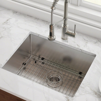 KRAUS Standart PRO 23" 16 Gauge Rectangle Undermount Single Bowl Stainless Steel Kitchen Sink - KHU101-23