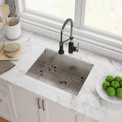 KRAUS Standart PRO 23" 16 Gauge Rectangle Undermount Single Bowl Stainless Steel Kitchen Sink - KHU101-23