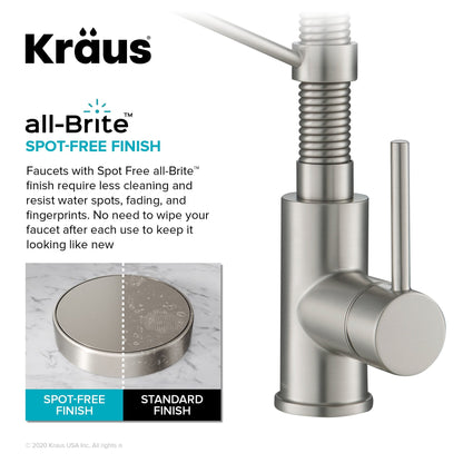 KRAUS Touchless Pull-Down Single Handle 18-Inch Kitchen Faucet in Spot Free Stainless Steel