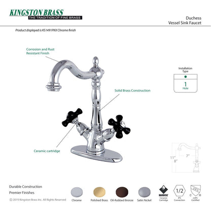 Kingston Brass Duchess Deck Mount Vessel Sink Faucet