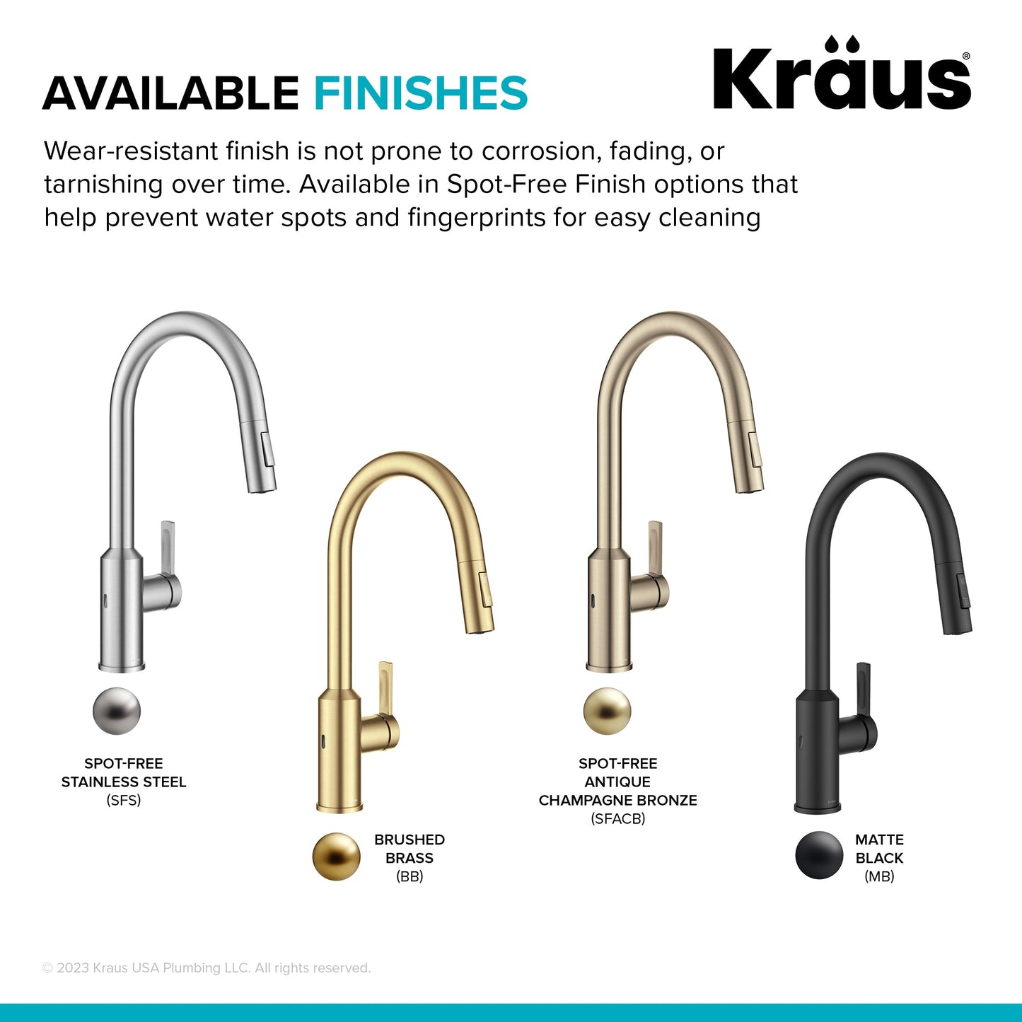 KRAUS Oletto Touchless Pull-Down Kitchen Faucet in Matte Black - KSF-2830MB