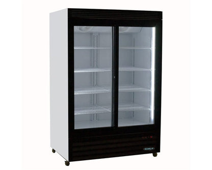 Kool-It  48" Wide 2 Slide Door Black Merchandiser Refrigerator - KSM-40