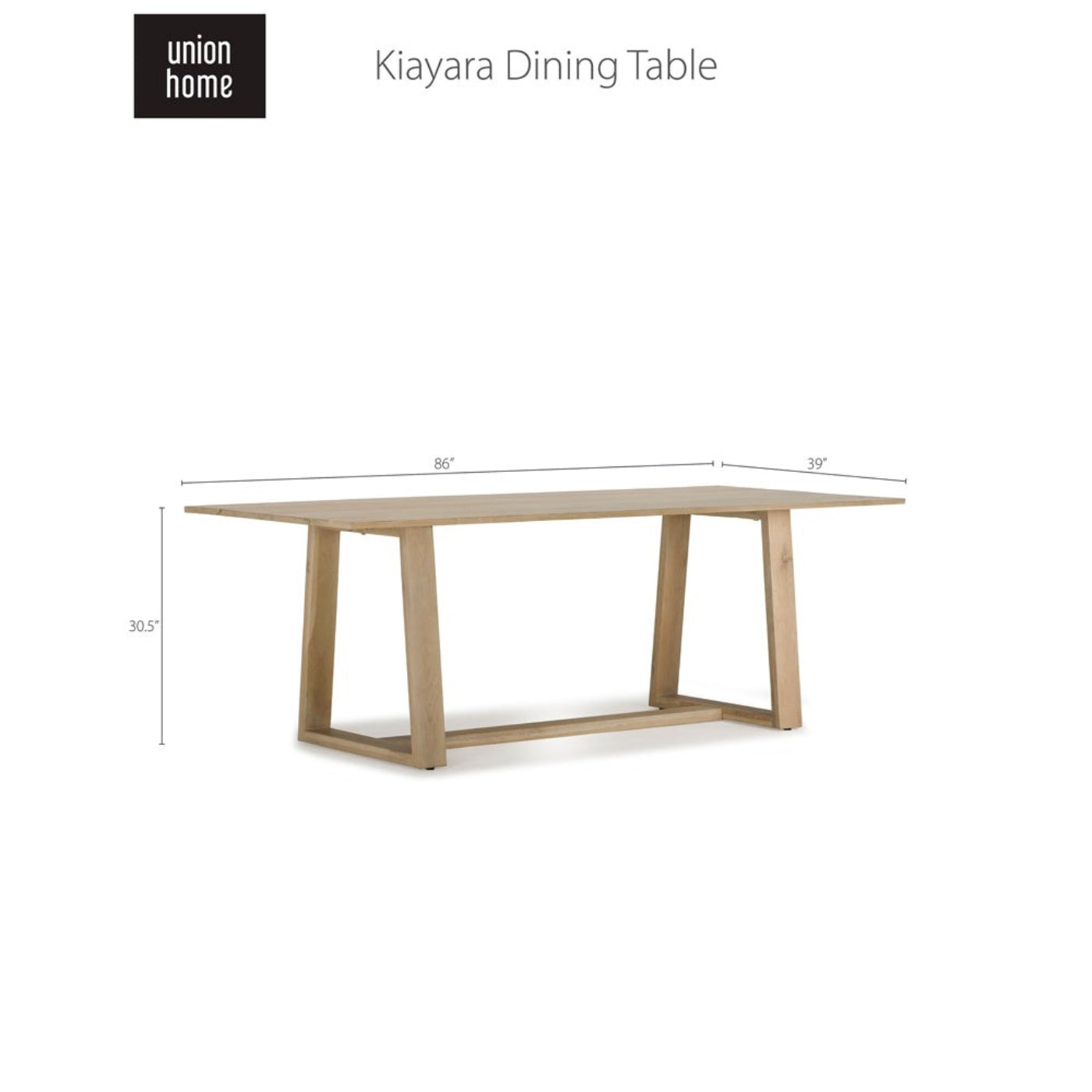Union Home Kiayara Dining Table  - DIN00201