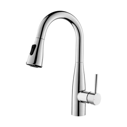 Kibi Bari Single Handle Pull Down Kitchen and Bar Sink Faucet in Chrome Finish - KKF2015CH