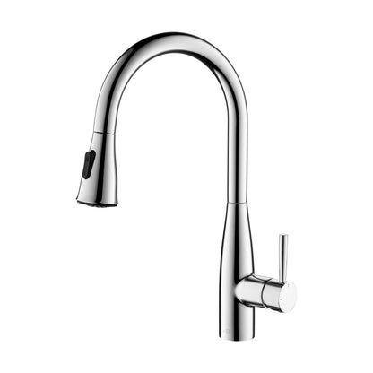 Kibi Bari-T Single Handle Pull Down Kitchen Sink Faucet in Chrome Finish - KKF2016CH