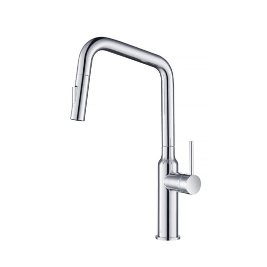 Kibi Macon Single Handle High Arc Pull Down Kitchen Faucet in Chrome Finish - KKF2007CH