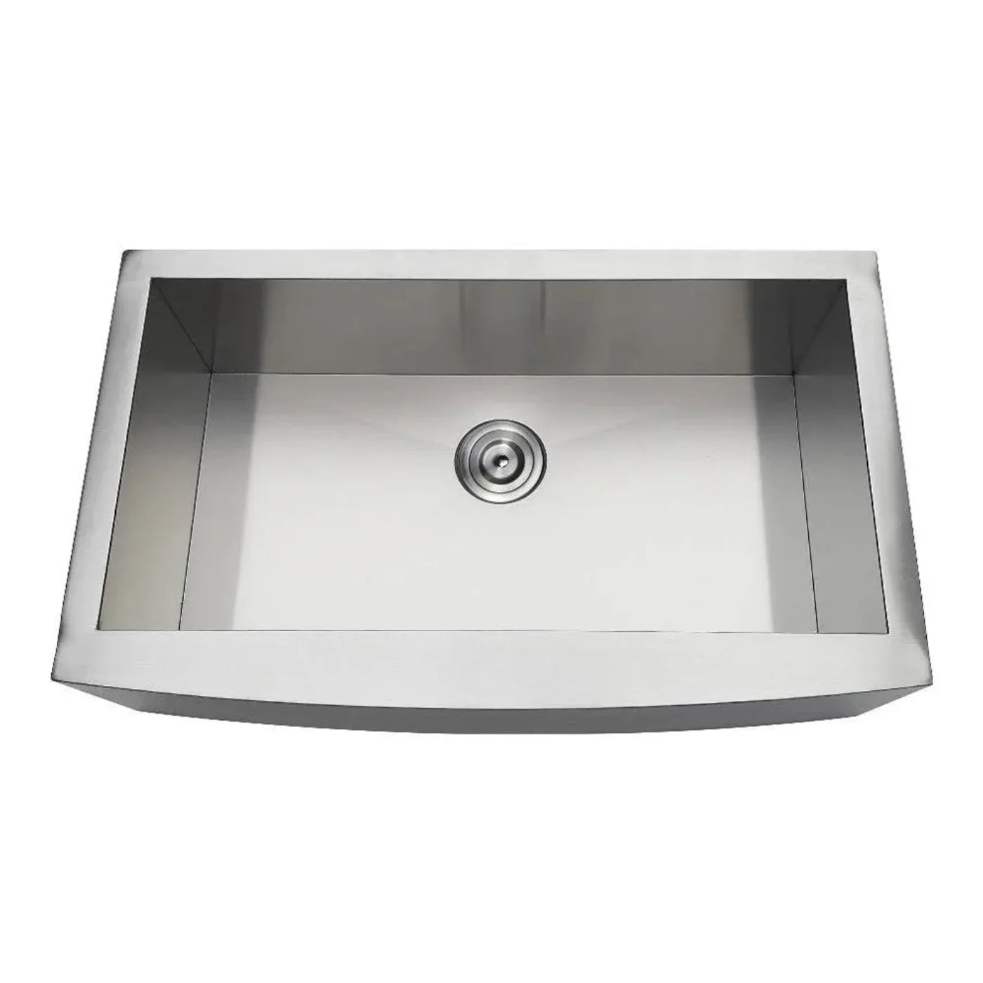 Kingston Brass 33 in. Drop-In Stainless Steel Apron-Front Single Bowl Farmhouse Kitchen Sink in Brushed Stainless Steel - GKTSF33209