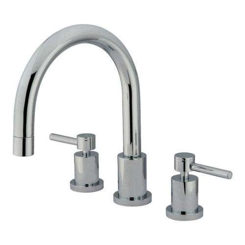Kingston Brass Concord Two-Handle 3-Hole Deck Mount Roman Tub Faucet in Polished Chrome - KS8321DL