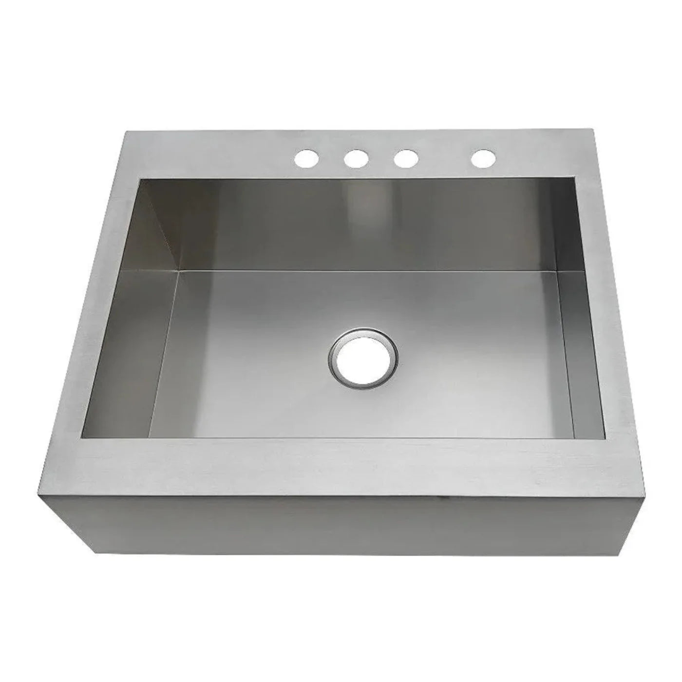 Kingston Brass Edinburg Drop-In 30 in. Single Bowl Kitchen Sink in Brushed Stainless Steel - GKTSF302494