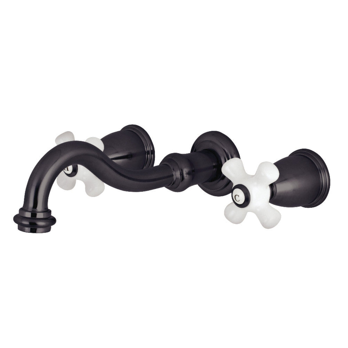 Kingston Brass Restoration Two-Handle 3-Hole Wall Mount Roman Tub Faucet  - KS302-PX