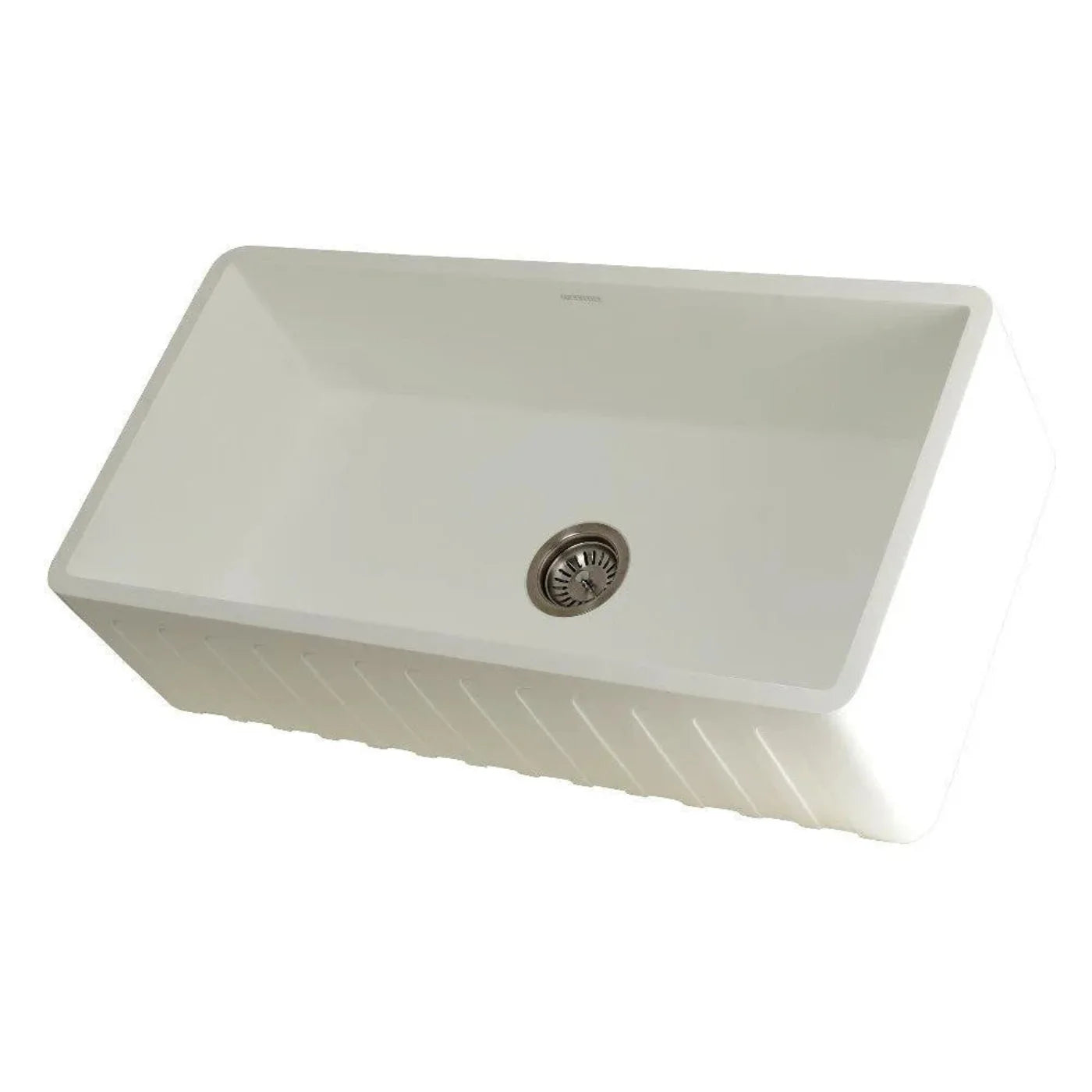 Kingston Brass 36 in. Solid Surface Matte Stone Apron Front Farmhouse Single Bowl Kitchen Sink in Matte White - GKFA361810CD