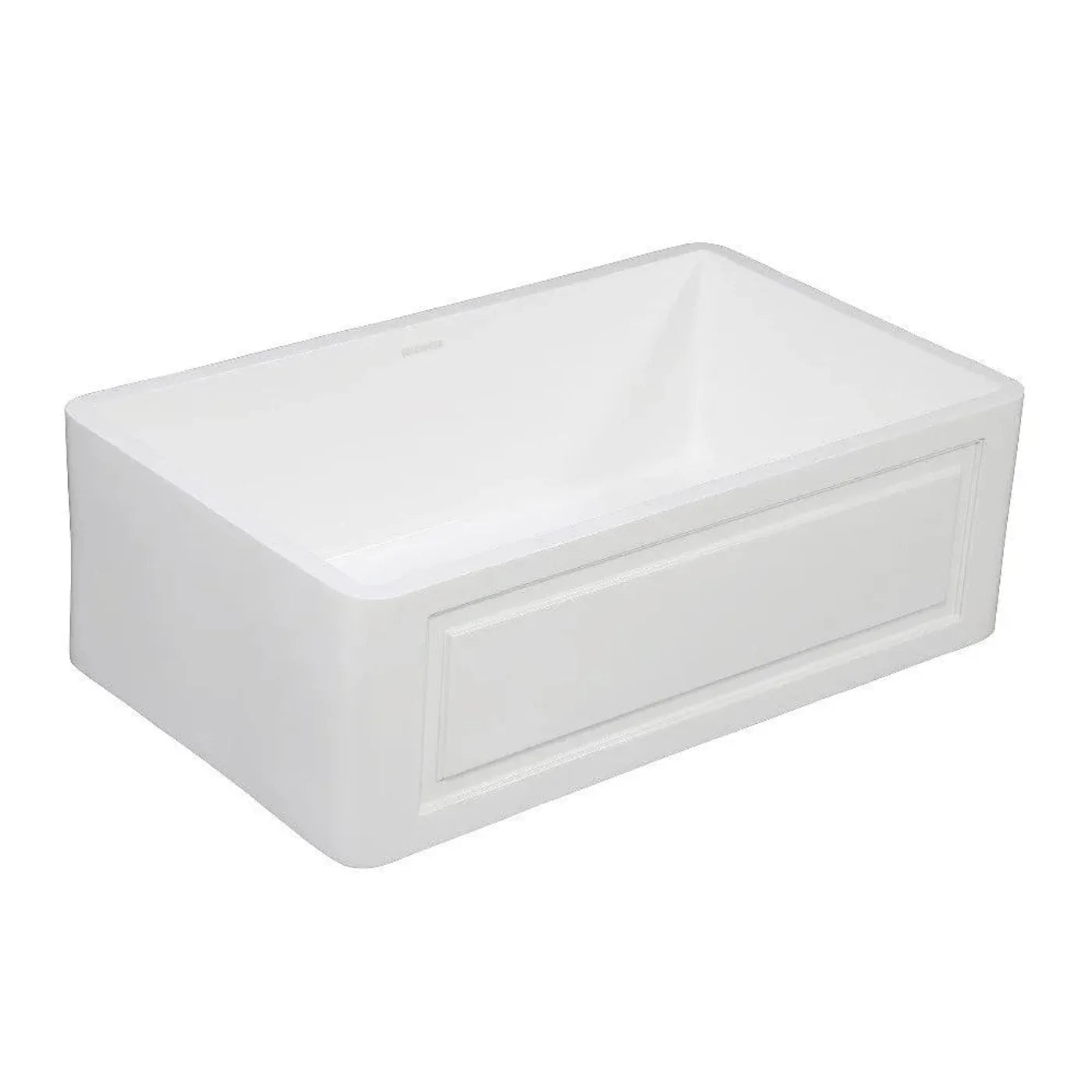 Kingston Brass 33 in. Solid Surface Matte Stone Apron Front Farmhouse Single Bowl Kitchen Sink in Matte White - GKFA331810LD