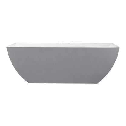 KubeBath Contemporanea 67 in. Free Standing Bathtub in White - KFST2167
