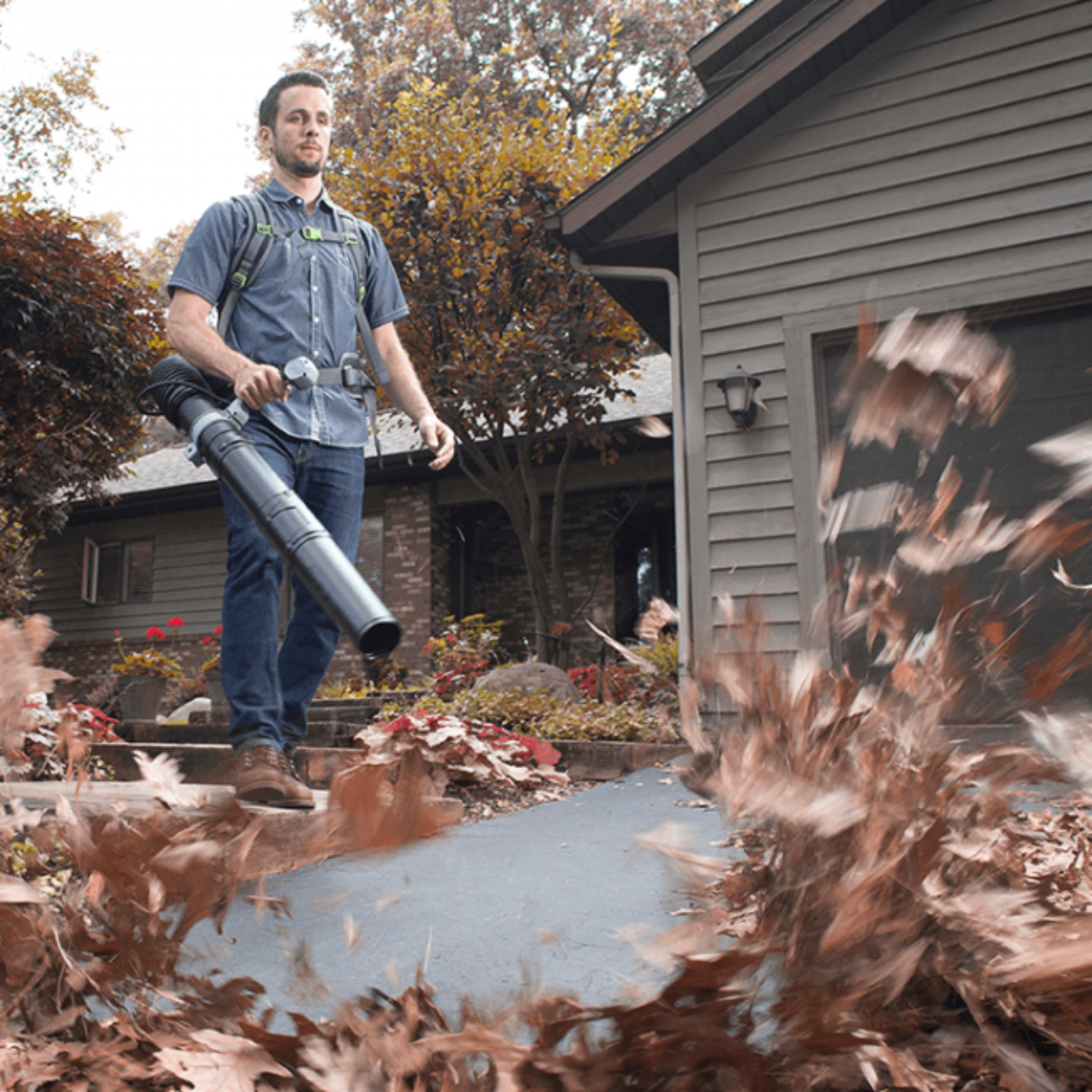 EGO Power+ 180 MPH, 600 CFM Variable-Speed 56-Volt Cordless Backpack Leaf Blower with 5.0Ah Battery and Standard Charger - LB6002