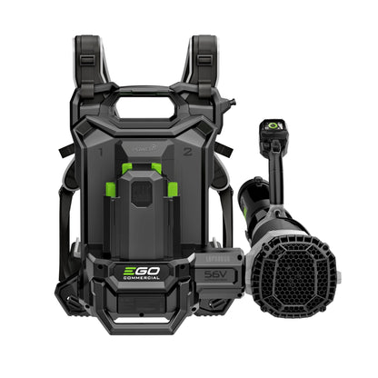 EGO Power+ Commercial 800 CFM Backpack Blower with Peak Power and IOT with (2) 10Ah Batteries and Dual Port Charger - LBPX8016-2