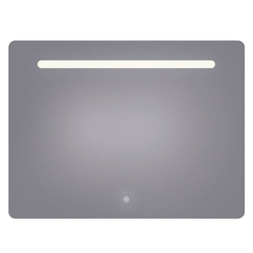 Arpella - Florence 48x36 Contemporary Lighted Mirror with Memory Dimmer and Defogger - LEDOLM4836