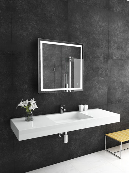 Paris Mirror 32" x 32" Rectangle Liberty Mirror With Touch/ON/OFF Dim Sensor Switch 6000K - LIBEX32326000
