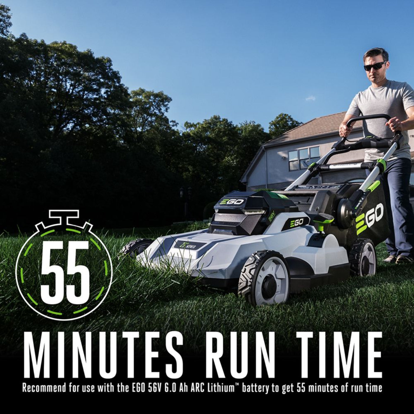 EGO Power+ 21" Push Lawn Mower with 6.0Ah Battery and Charger - LM2114