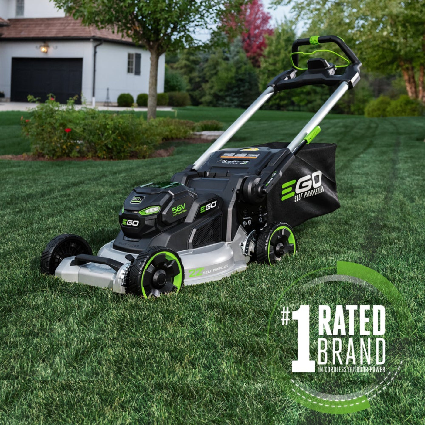 EGO Power+ 22" Aluminum Deck Select Cut Self-Propelled Lawn Mower with 10.0Ah Battery and 700W Turbo Charger - LM2206SP