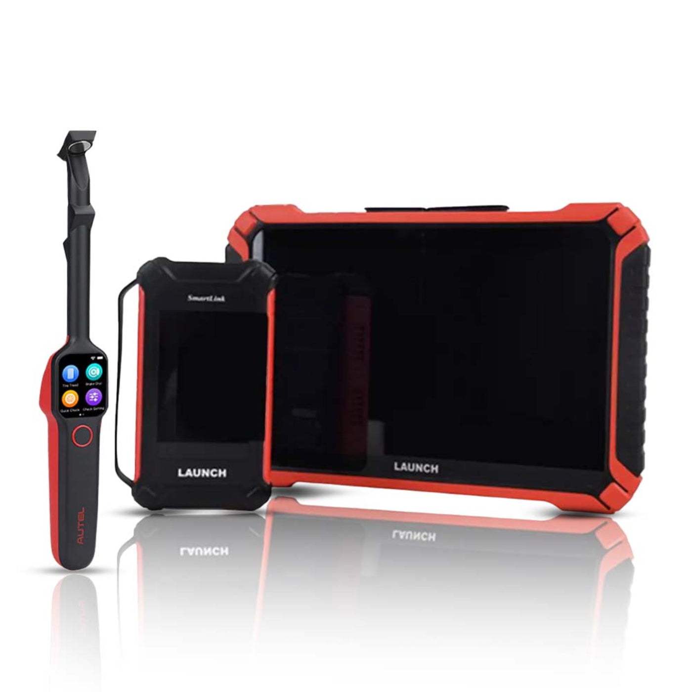 Launch Throttle V Diagnostic Scan Tool with Autel Laser Tread Depth and Brake Disc Examiner - LNCH-X431-THROTTLE-V-TBE200