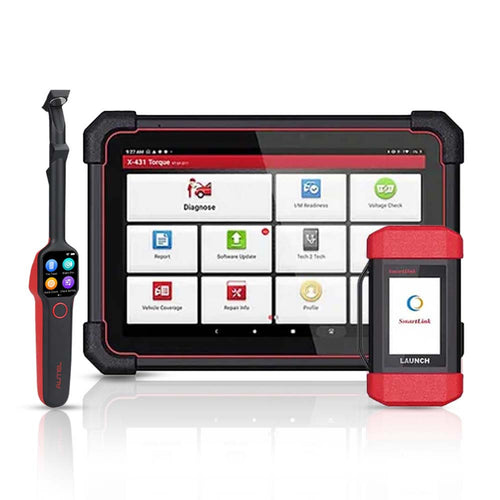 Launch Torque Link Diagnostic Device with Autel MaxiTPMS Laser Tread Depth and Brake Disc Examiner - LNCH-X431-TORQUE-LINK-TBE200