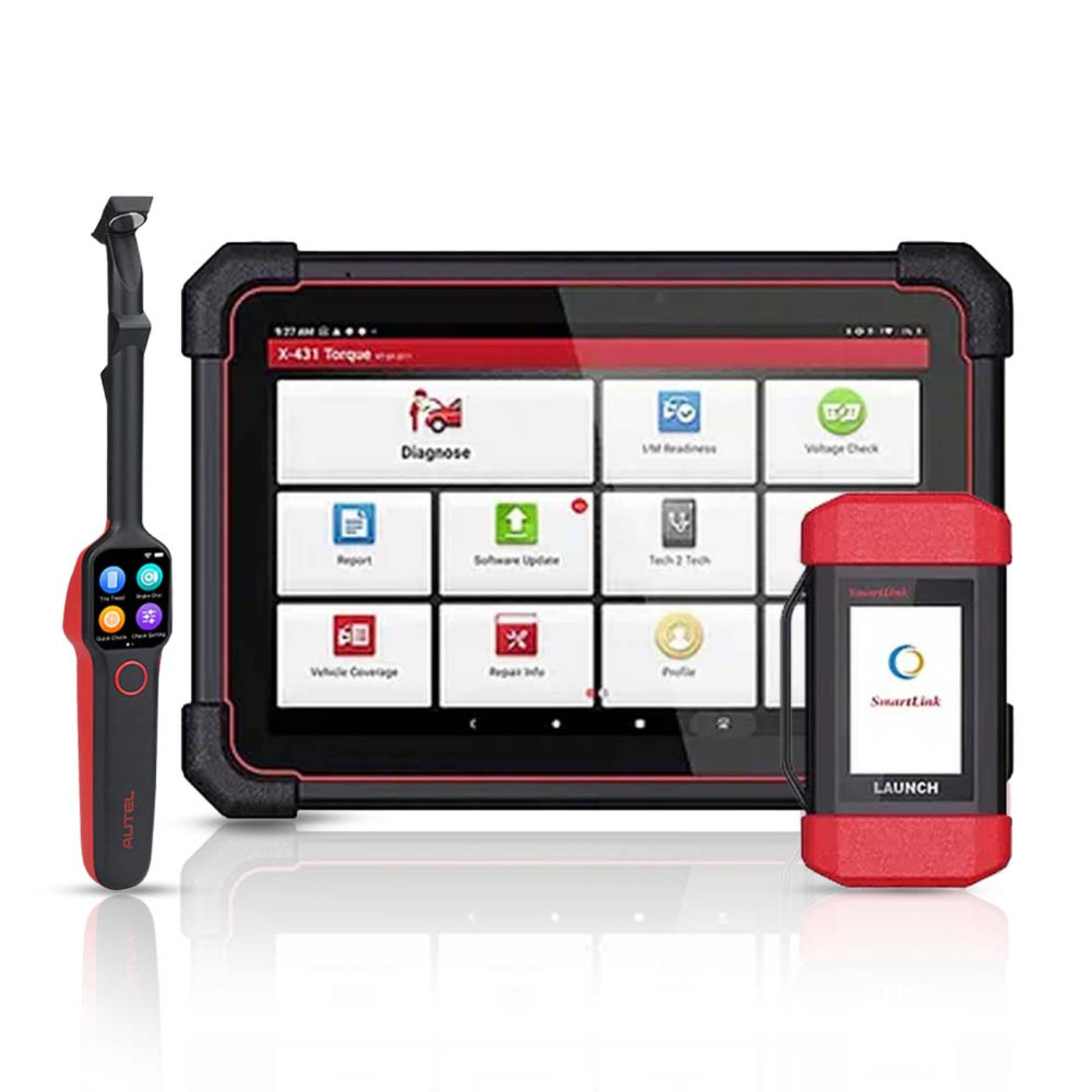 Launch Torque Link Diagnostic Device with Autel MaxiTPMS Laser Tread Depth and Brake Disc Examiner - LNCH-X431-TORQUE-LINK-TBE200