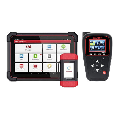 Launch Diagnostic Device with Free  Tool and 10 LTR TPMS Sensors - LNCH-X431-TORQUE-LINK-TSAP2-LTR